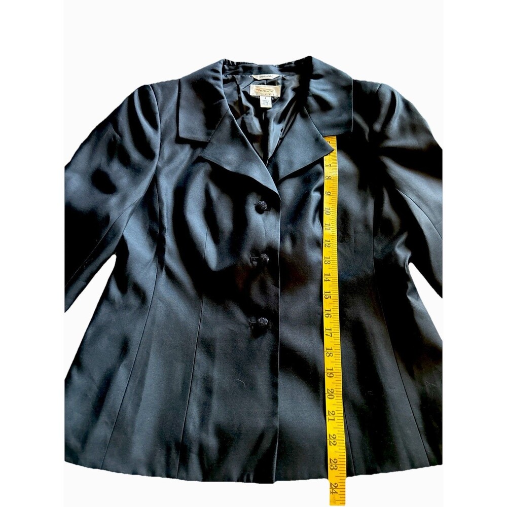 Talbots Petites Black Pure Silk Blazer & Skirt Set Maxi Career Quiet Luxury Sz 8 - Picture 12 of 12